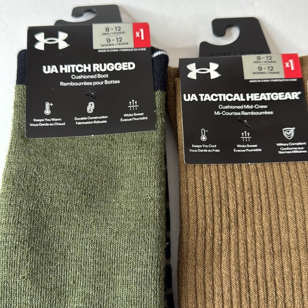 Under Armour Assortment of Socks 4 Pairs Size Large 8.5-13 - Picture 2 of 16